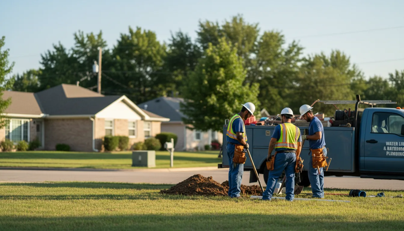 Residential water line and bathroom plumbing service in Morgan, MN